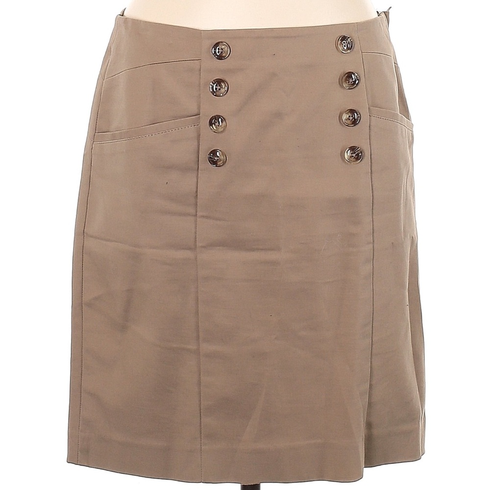 Khaki Button Skirt